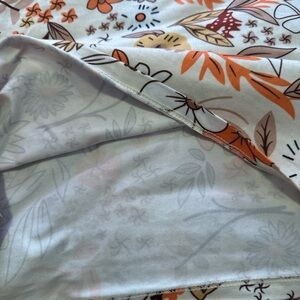 Floral Orange and Brown Dress